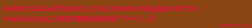 SfEspionageHeavyOblique Font – Red Fonts on Brown Background
