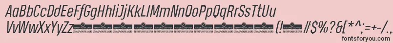 HeadingProBookItalicTrial Font – Black Fonts on Pink Background