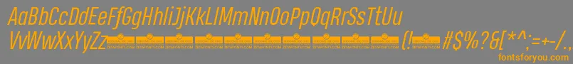 Шрифт HeadingProBookItalicTrial – оранжевые шрифты на сером фоне