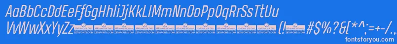 Шрифт HeadingProBookItalicTrial – розовые шрифты на синем фоне