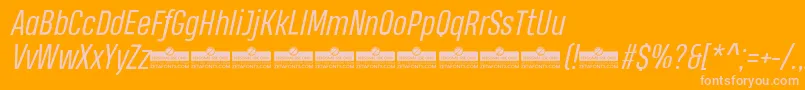 HeadingProBookItalicTrial Font – Pink Fonts on Orange Background
