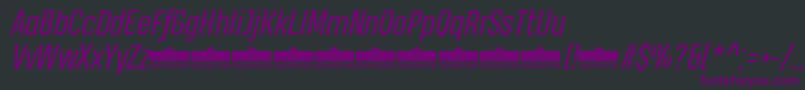 HeadingProBookItalicTrial Font – Purple Fonts on Black Background