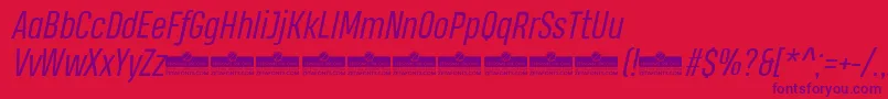 HeadingProBookItalicTrial Font – Purple Fonts on Red Background