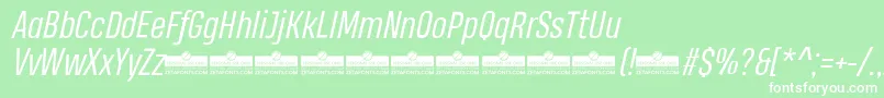HeadingProBookItalicTrial Font – White Fonts on Green Background