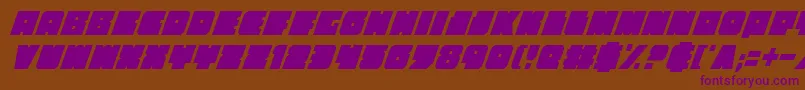 AnakefkaCondensedItalic Font – Purple Fonts on Brown Background