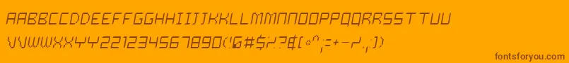 Weitere Informationen zur Dalilo-Schriftart Dalilo-Schriftart – Braune Schriften auf orangefarbenem Hintergrund