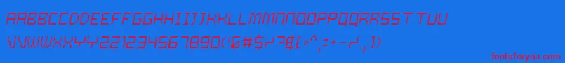 フォントDalilo – 赤い文字の青い背景