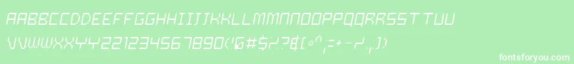 フォントDalilo – 緑の背景に白い文字
