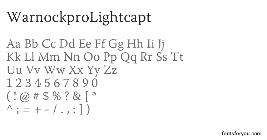 Шрифт WarnockproLightcapt – алфавит, цифры, специальные символы