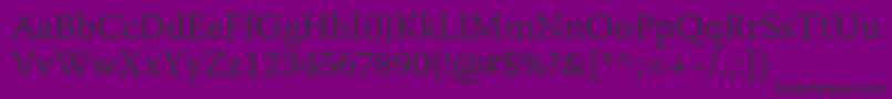 WarnockproLightcapt Font – Black Fonts on Purple Background