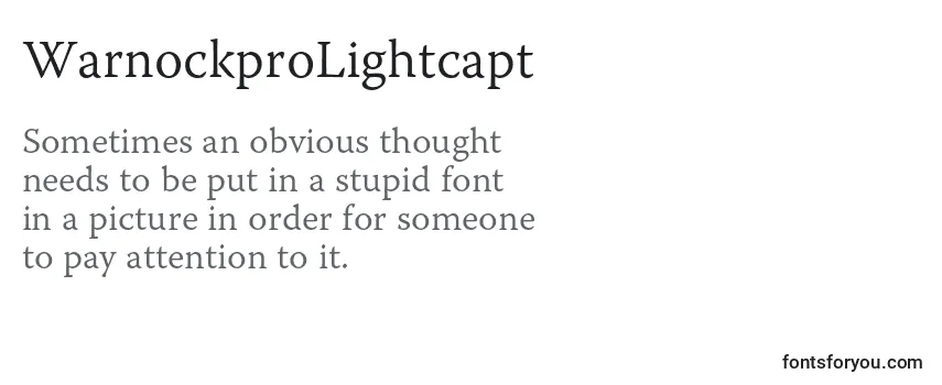 Review of the WarnockproLightcapt Font
