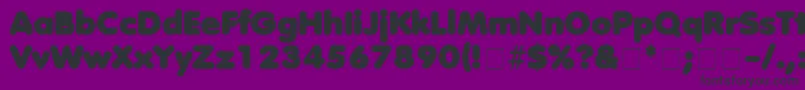 フォントDebussyMedium – 紫の背景に黒い文字