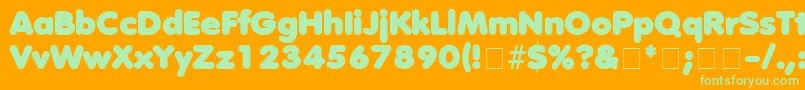 DebussyMedium Font – Green Fonts on Orange Background