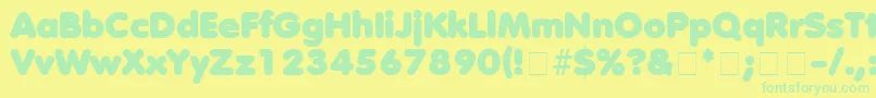 DebussyMedium Font – Green Fonts on Yellow Background