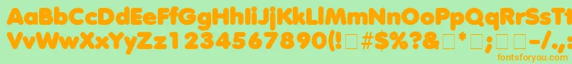 DebussyMedium Font – Orange Fonts on Green Background