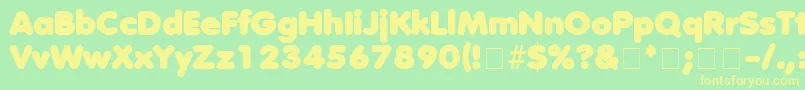 DebussyMedium Font – Yellow Fonts on Green Background