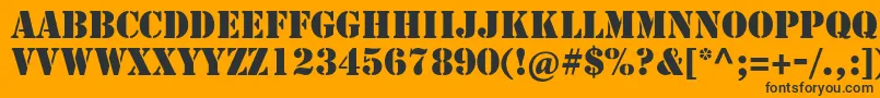 Stencilstd Font – Black Fonts on Orange Background