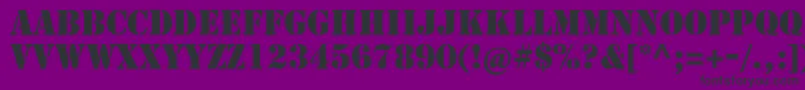 Stencilstd Font – Black Fonts on Purple Background