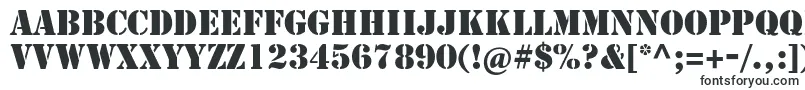 Stencilstd-fontti – erittäin leveät fontit