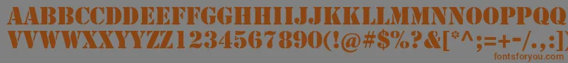 Stencilstd Font – Brown Fonts on Gray Background