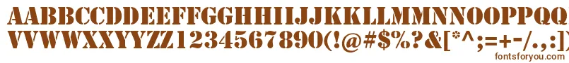 Stencilstd Font – Brown Fonts on White Background