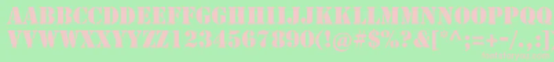 Stencilstd Font – Pink Fonts on Green Background