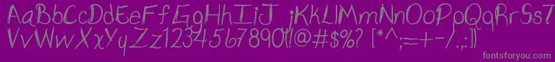 Aszami Font – Gray Fonts on Purple Background