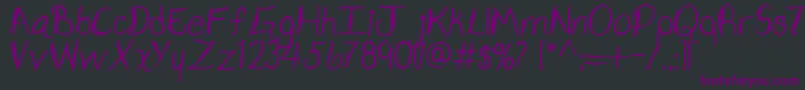 Aszami Font – Purple Fonts on Black Background