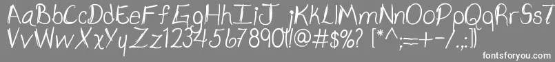 Aszami Font – White Fonts on Gray Background