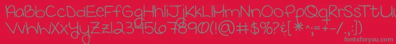 Kgkeepyourheadup Font – Gray Fonts on Red Background