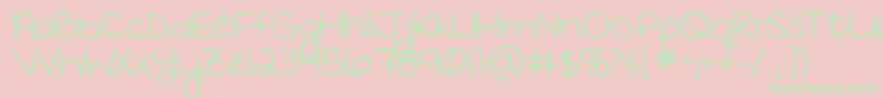 Kgkeepyourheadup Font – Green Fonts on Pink Background