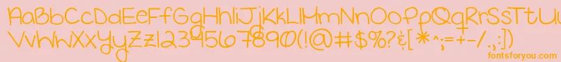 Kgkeepyourheadup Font – Orange Fonts on Pink Background