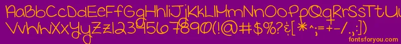 Kgkeepyourheadup Font – Orange Fonts on Purple Background