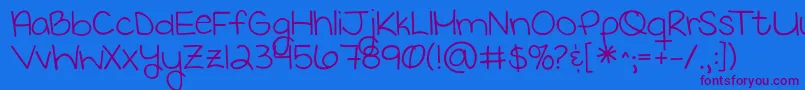 More about Kgkeepyourheadup Font Kgkeepyourheadup Font – Purple Fonts on Blue Background