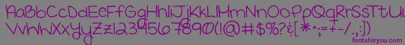 Kgkeepyourheadup Font – Purple Fonts on Gray Background