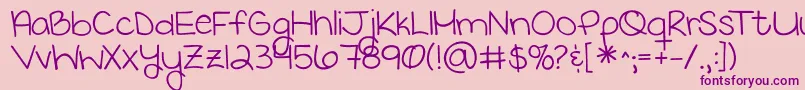 Kgkeepyourheadup Font – Purple Fonts on Pink Background