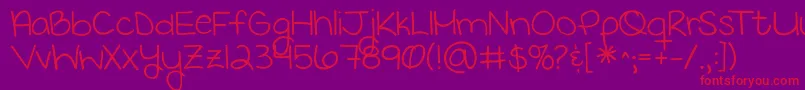 Kgkeepyourheadup Font – Red Fonts on Purple Background