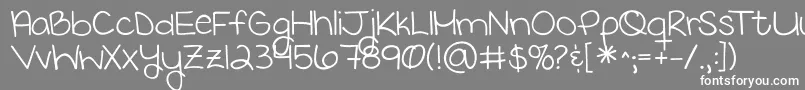Kgkeepyourheadup Font – White Fonts on Gray Background