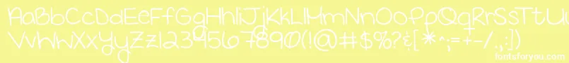 Kgkeepyourheadup Font – White Fonts on Yellow Background