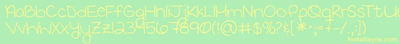 Kgkeepyourheadup Font – Yellow Fonts on Green Background