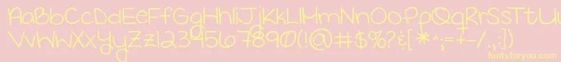 Kgkeepyourheadup Font – Yellow Fonts on Pink Background