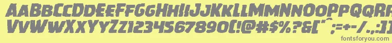 Howlinmadexpandital Font – Gray Fonts on Yellow Background