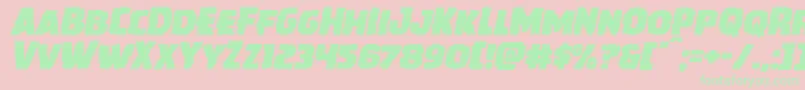 Howlinmadexpandital Font – Green Fonts on Pink Background