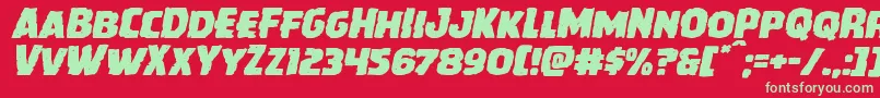 Howlinmadexpandital Font – Green Fonts on Red Background