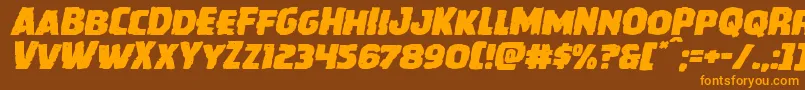 Howlinmadexpandital Font – Orange Fonts on Brown Background