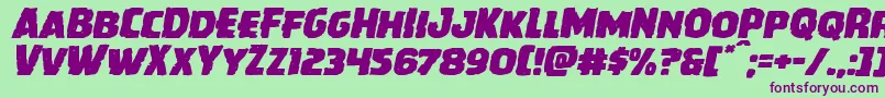 Howlinmadexpandital Font – Purple Fonts on Green Background