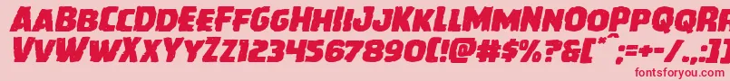 Howlinmadexpandital Font – Red Fonts on Pink Background