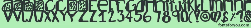 fuente Newgodflow – Fuentes Negras Sobre Fondo Verde