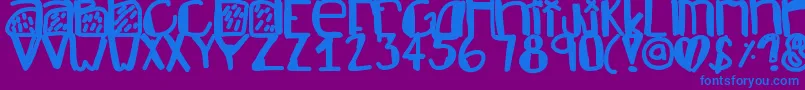 Newgodflow Font – Blue Fonts on Purple Background