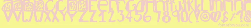 fuente Newgodflow – Fuentes Rosadas Sobre Fondo Amarillo